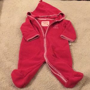 Oshkosh Baby Fuchsia Fleece Zipper Onesie
